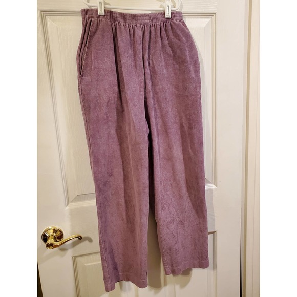 Alfred Dunner Lavender Sweater & Corduroy Pants Set - Petite - Picture 6 of 7